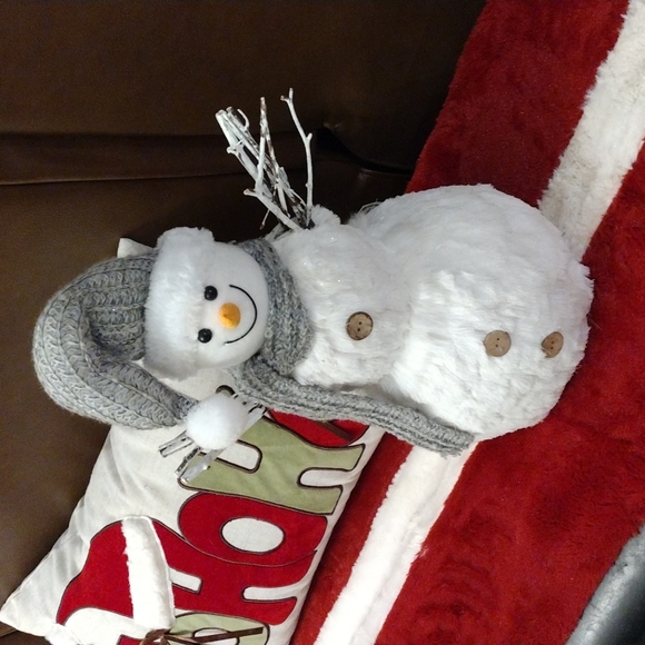 SNOWMAN W/FAUX FUR - Picture 1 of 1